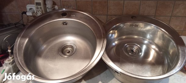 Rozsdamentes kör mosogató,centrovál 48-51cm 3000ft/db