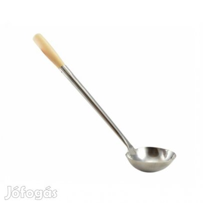 Rozsdamentes merőkanál fa nyéllel wok kanál 250ml