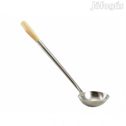 Rozsdamentes merőkanál fa nyéllel wok kanál 250ml