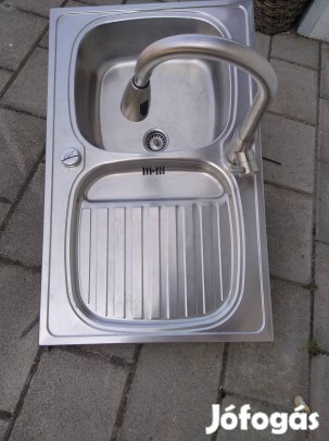 Rozsdamentes mosogató 1medence csepptalca