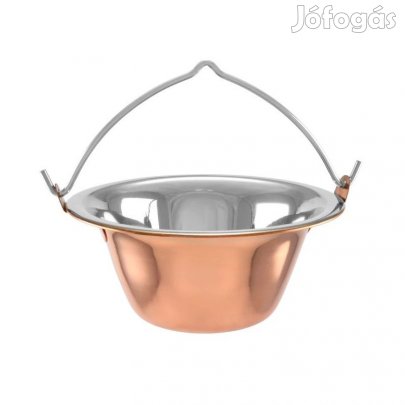 Rozsdamentes tálalóbogrács réz bevonattal 0,8 literes