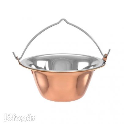 Rozsdamentes tálalóbogrács réz bevonattal 0,8 literes