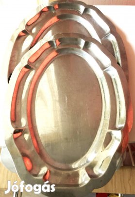 Rozsdamentes tálca -2db