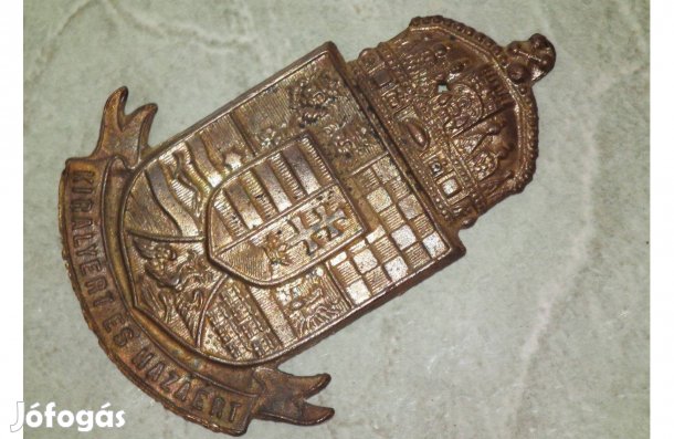 Rpk. "Királyért és Hazáért" királyi csendőr sapkajelvény csákócímer