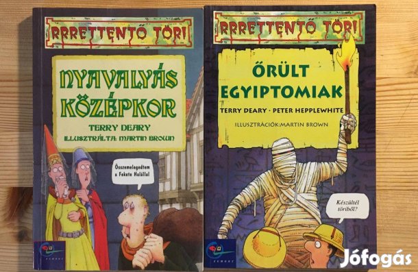 Rrrettentő töri Nyavajás középkor, és Őrült Egyiptomiak c. könyvek