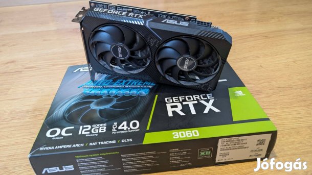 Rtx 3060 12GB Asus Dual videókártya