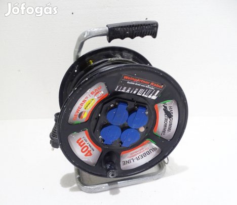 Rubber-LINE kábeldobos hosszabbító kábel elosztó kültéri kerti 40 m