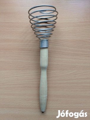 Rugós habverő fa nyéllel