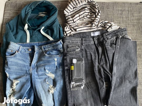 Ruha box (2db pulcsi+1 db rövidnadrág + 1db hosszú farmer)