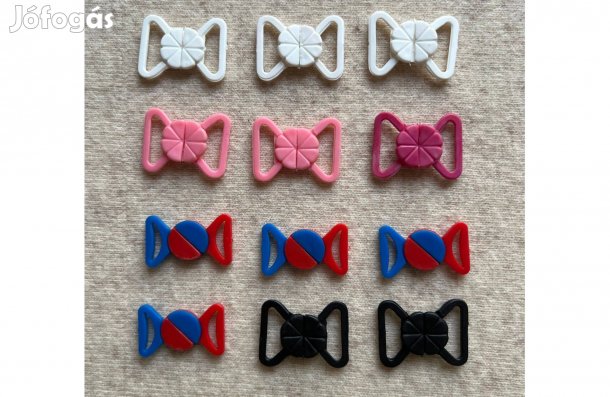 Ruha kapocs virág, műanyag