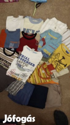 Ruhapakk fiúgyermek (rövidnadrág, póló, ing) 110/116-os