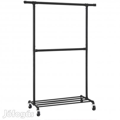 Ruhatartó állvány fekete 