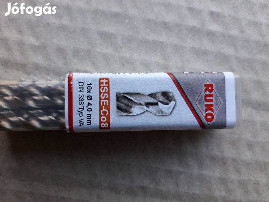 Ruko kobaltos csigafúró dia 4mm, Hsse-Co8, Ruko 281040E