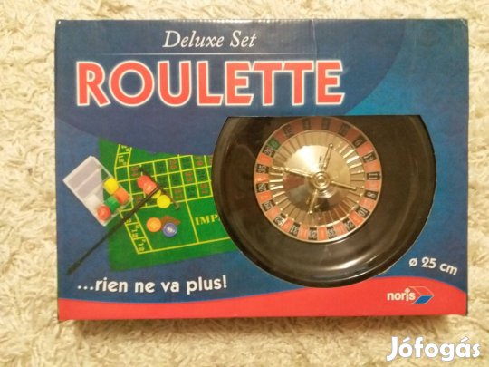 Rulett társasjáték deluxe szett (25 cm rulett átmérő)