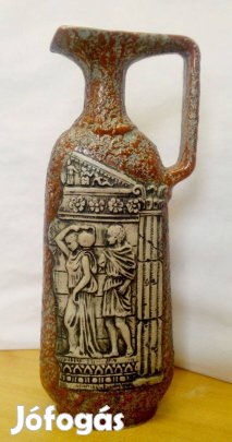 Rusztikus Római likőrös karaffa Olaszországból, Bresciani ARCO - Garda