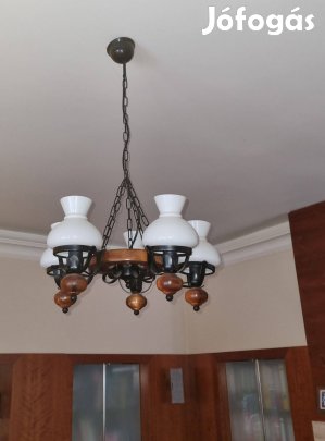 Rusztikus csillár dió/fekete színben