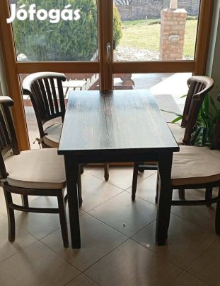 Rusztikus étkező garnitúra 4 db székkel