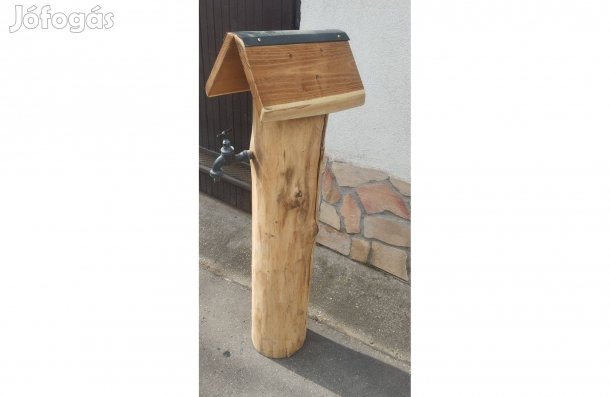 Rusztikus kerticsap dekoráció, retro réz csappal