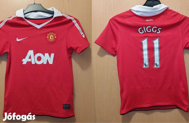 Ryan Giggs Manchester United piros eredeti Nike gyerek mez (130-140)