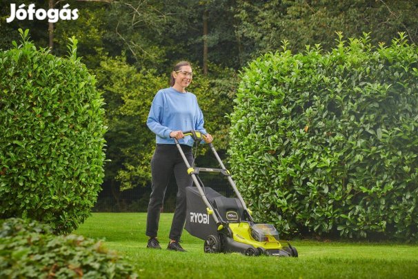Ryobi 18 V ONE+ akkus fűnyíró RY18Lmx40C-0-aksival-töltővel!40cm széll