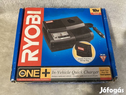 Ryobi 18v autós aksi töltő 12v csatlakozóval