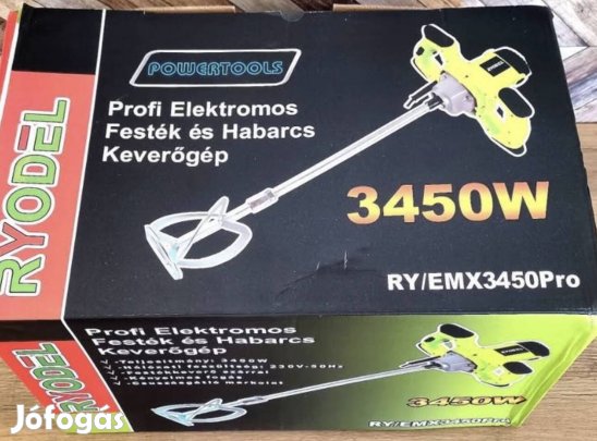 Ryodel keverőgép, habarcskeverő, festékkeverő gép, RY-Emx3450Pro