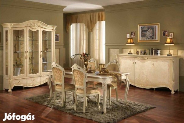 SA - Sovrana (bézs, dió) olasz ebédlő és nappali garnitúra Akció!