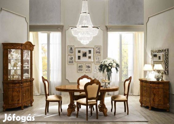 SA - Versailles (dió, bézs) olasz klasszikus étkező garnitúra Akció!