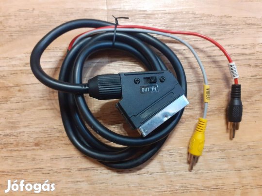 SCART - 2x RCA dugó 1.5m AV audio-video kábel