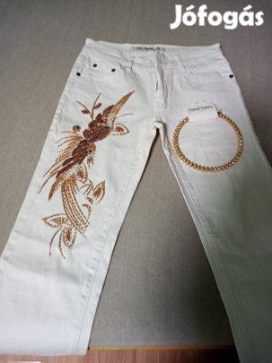 SCD fehér női sztreccs farmer nadrág+ajándék eladó