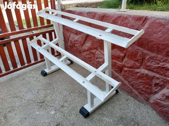 SFR kézisúlyzó tartó állvány 2 soros profi konditermi Zalaegerszeg