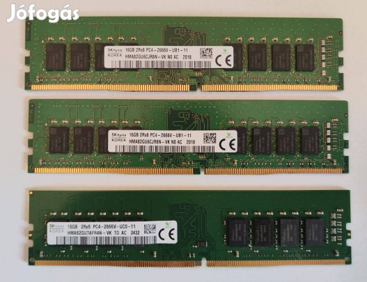 SK Hynix 16GB DDR4 2666 MHz - 24hó Garancia, Számla!