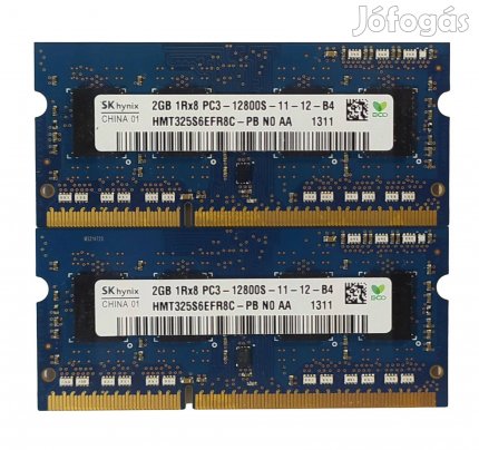 SK Hynix 4GB (2x2GB) DDR3 1600MHz laptop / notebook memória