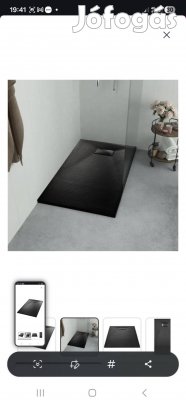 SMC fekete zuhanytálca 70x120 cm, bontatlan csomagolásban. 