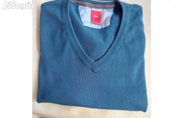 S.Oliver márkájú, XL-es méretű, V nyakú férfi pulóver
