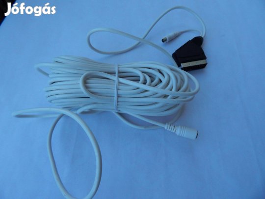 S-VHS 6-pin Mini-DIN Átalakító SCART Euroscart 10m Kábelhossz
