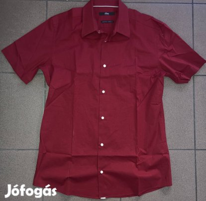 S. Oliver - Comfort Stretch slim L elasztikus ffi rövid ujjú ing