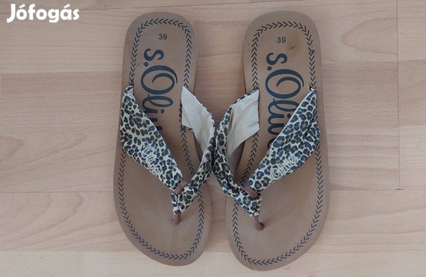 S. Oliver strandpapucs, párducmintás 39-es