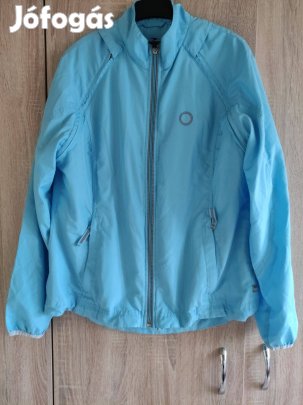 S-es kék női széldzseki lecipzározható ujjal