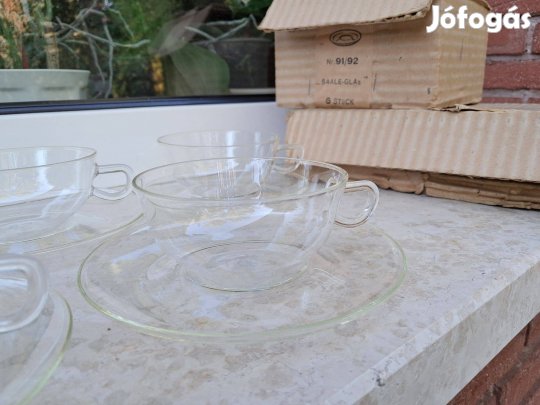 Saale-Glas üveg teáskészlet - 6 darabos