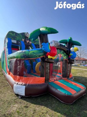 Safari dupla csúszdás légvár 8x4,5x5,2m