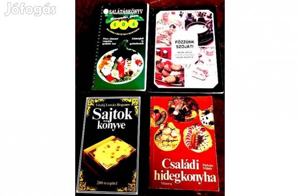 Sajtok Saláták Hidegkonyha Szója receptek 4 db könyv Együtt