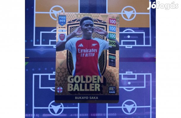Saka (Arsenal) Panini Fifa 365 2025 Golden Baller kártya