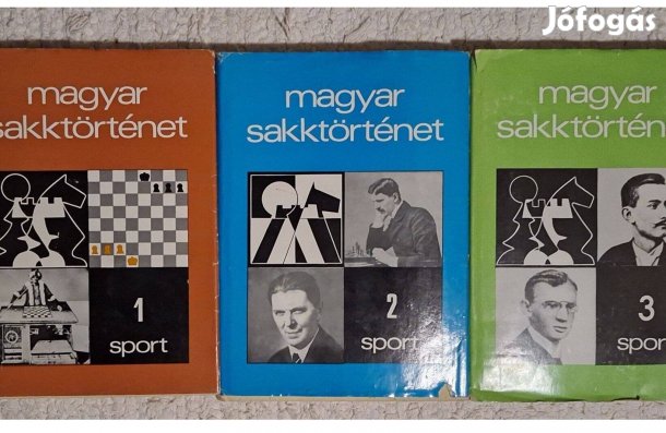Sakk könyvek: Magyar sakktörténet 1-3.Barcza Gedeon, Földeák Árpád. Bp