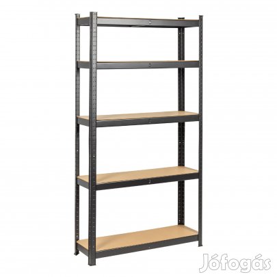 Salgó polc, 5 szintes 180x90x30cm, fekete