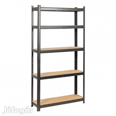 Salgó polc, 5 szintes 180x90x30cm, fekete