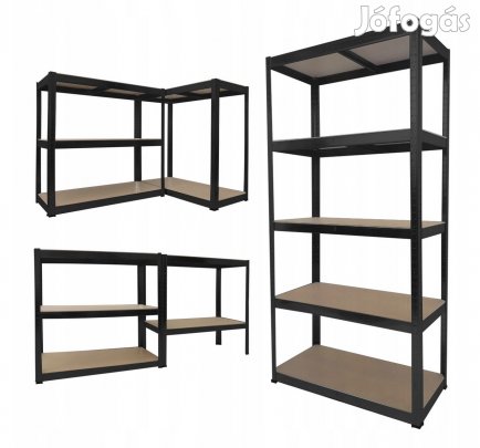 Salgó polc, 5 szintes 180x90x40cm, fekete