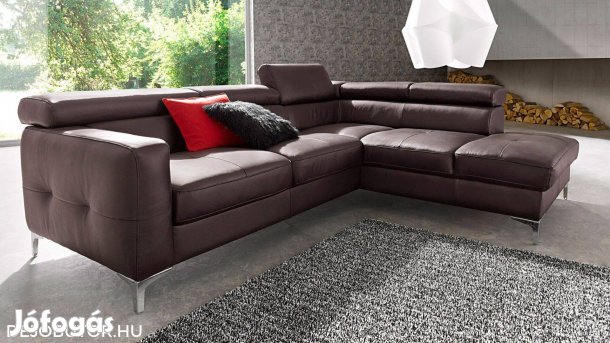 Sammy valódi bőr braun sarok kanapé ülőgarnitúra bútor 240x210 cm