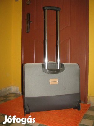 Samsonite 55x48x25 gurulós bőrönd dupla alj könnyű jó minőségben