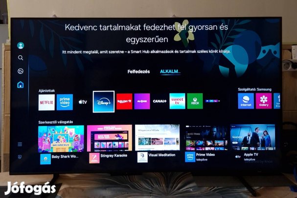Samsun QE55Q60BA Qled Smart Tv/ Dual led/Qhdr/Doboz minden tartozék/